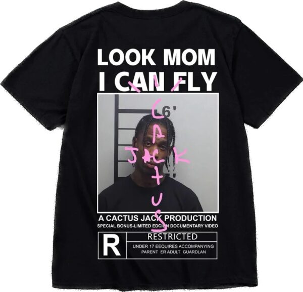 Cactus Jack Look Mom I Can Fly Shirt Black